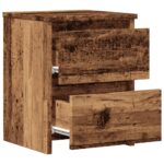Tables de chevet 2 pcs vieux bois 30x30x40 cm bois d'ingénierie – Image 7