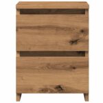 Table de chevet chêne artisanal 30x30x40 cm bois d'ingénierie – Image 3