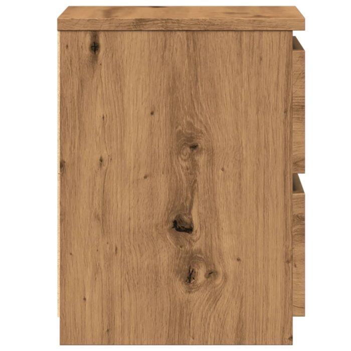 Table de chevet chêne artisanal 30x30x40 cm bois d'ingénierie – Image 4