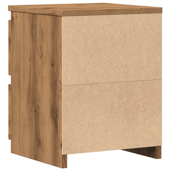Table de chevet chêne artisanal 30x30x40 cm bois d'ingénierie – Image 5