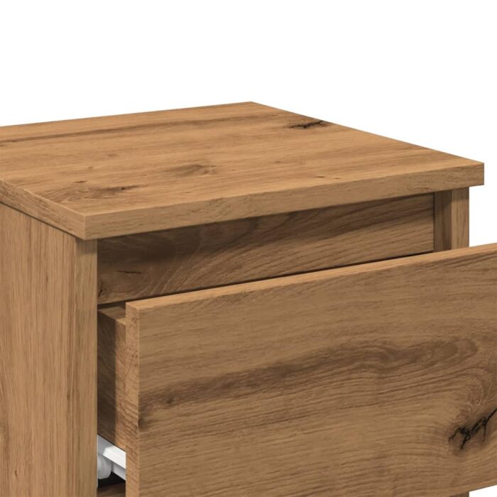 Table de chevet chêne artisanal 30x30x40 cm bois d'ingénierie – Image 7