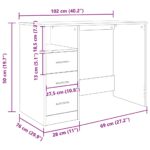 Bureau vieux bois 102x76x50 cm bois d'ingénierie – Image 9