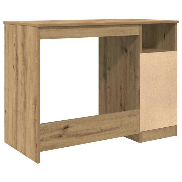 Bureau chêne artisanal 102x76x50 cm bois d'ingénierie – Image 4