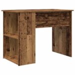 Bureau vieux bois 100x55x75 cm bois d'ingénierie – Image 4