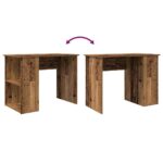 Bureau vieux bois 100x55x75 cm bois d'ingénierie – Image 5