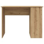 Bureau chêne artisanal 100x55x75 cm bois d'ingénierie – Image 2