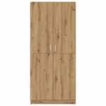 Garde-robe chêne artisanal 80x52x180 cm bois d'ingénierie – Image 2