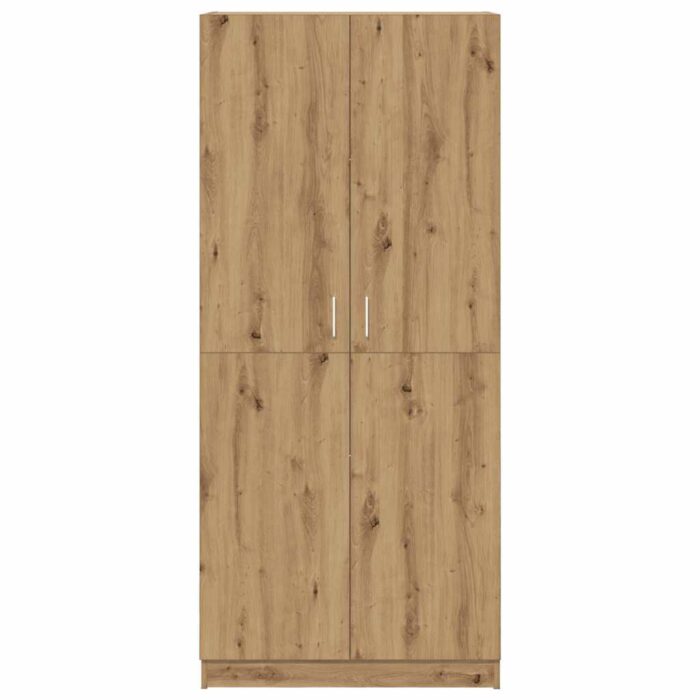 Garde-robe chêne artisanal 80x52x180 cm bois d'ingénierie – Image 2