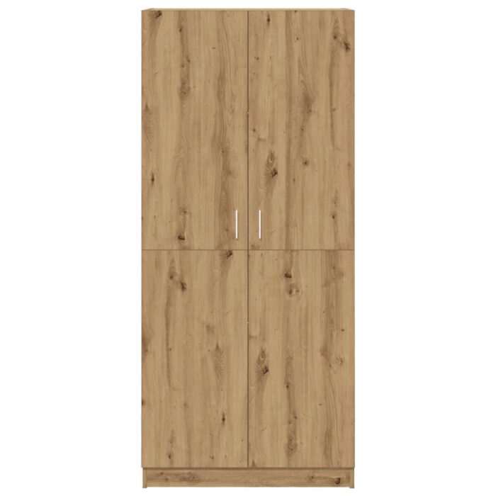 Armoire en chêne artisanal 90 x 52 x 200 cm bois d'ingénierie – Image 2