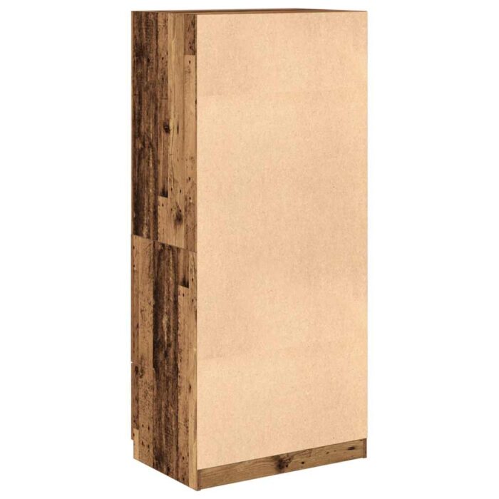Garde-robe vieux bois 80x52x180 cm bois d'ingénierie – Image 4
