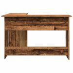 Bureau d'angle vieux bois 120x140x75 cm bois d'ingénierie – Image 3