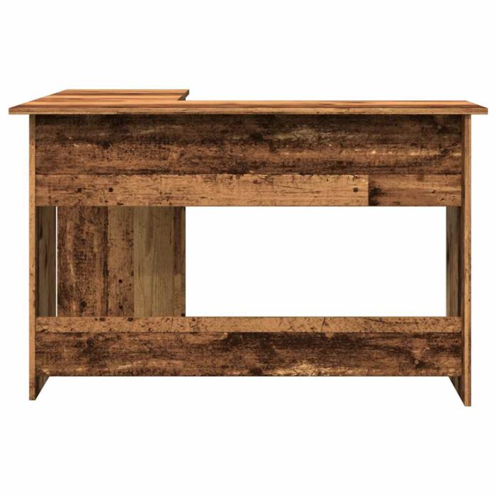 Bureau d'angle vieux bois 120x140x75 cm bois d'ingénierie – Image 3