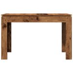 Table à manger vieux bois 120x60x76 cm bois d'ingénierie – Image 2