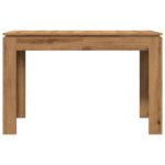 Table à manger chêne artisanal 120x60x76 cm bois d'ingénierie – Image 2
