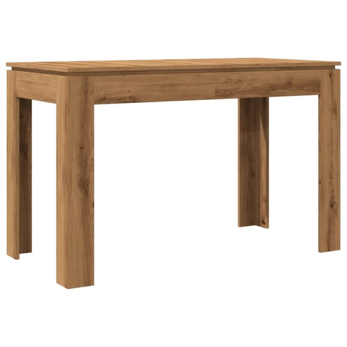 Table à manger chêne artisanal 120x60x76 cm bois d'ingénierie – Image 4