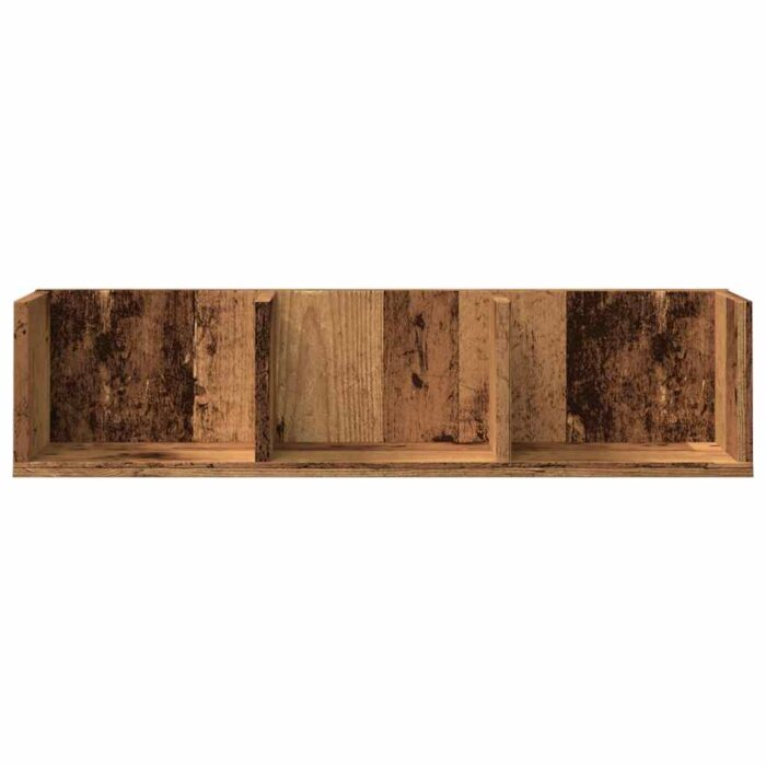 Étagère murale à CD vieux bois 75x18x18 cm bois d'ingénierie – Image 2