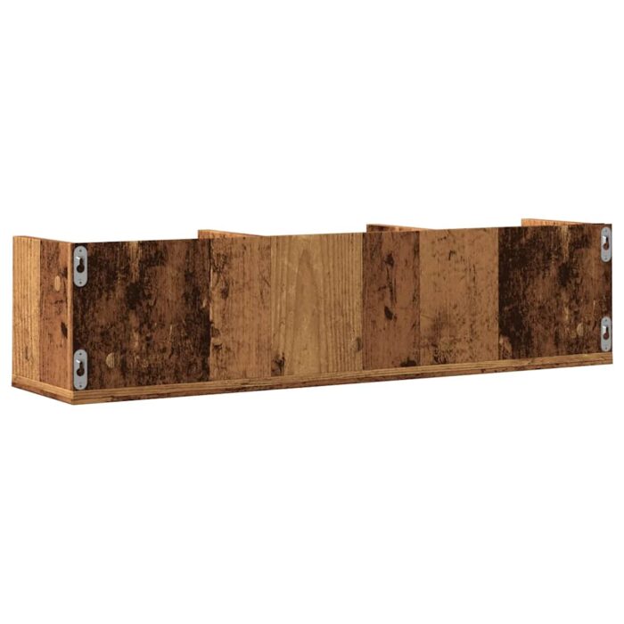 Étagère murale à CD vieux bois 75x18x18 cm bois d'ingénierie – Image 4