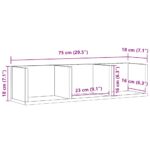 Étagère murale à CD vieux bois 75x18x18 cm bois d'ingénierie – Image 7