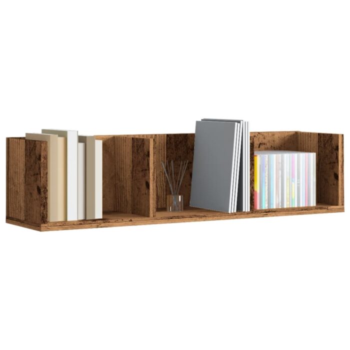 VXL8721158434838_m_en_hd_1.jpg Étagère murale à CD vieux bois 75x18x18 cm bois d'ingénierie – Image 1