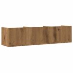 Étagère murale à CD chêne artisanal 75x18x18 cm bois ingénierie – Image 4