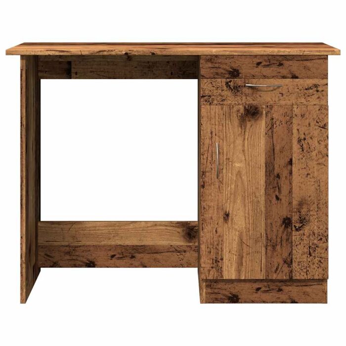Bureau vieux bois 100x50x76 cm bois d'ingénierie – Image 2