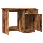 Bureau vieux bois 100x50x76 cm bois d'ingénierie – Image 3