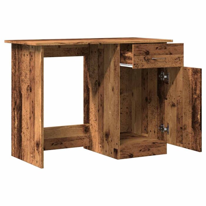 Bureau vieux bois 100x50x76 cm bois d'ingénierie – Image 3