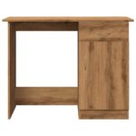 Bureau chêne artisanal 100x50x76 cm bois d'ingénierie – Image 2