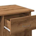 Bureau chêne artisanal 100x50x76 cm bois d'ingénierie – Image 6