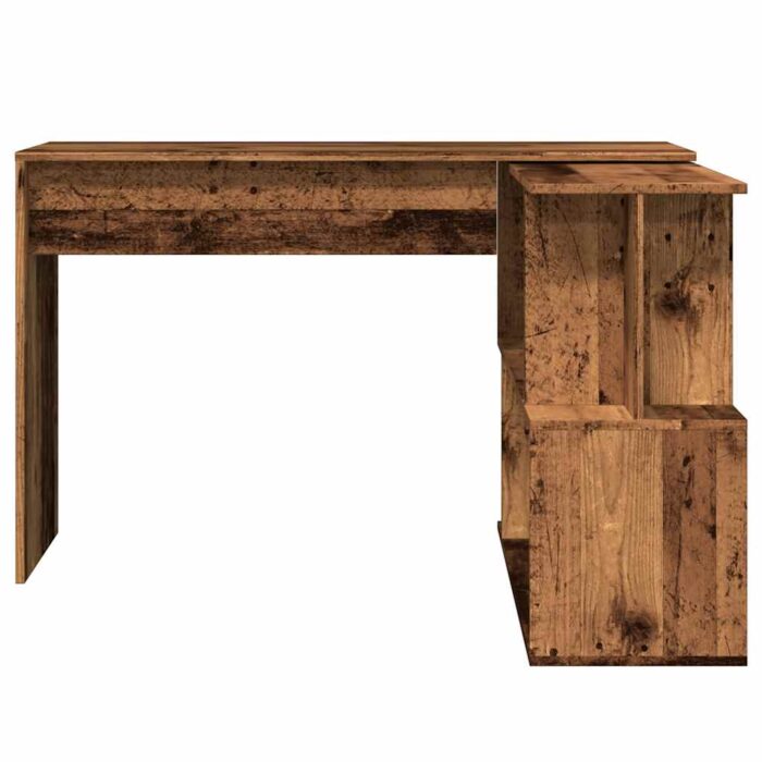 Bureau d'angle vieux bois 200,5x50x76 cm bois d'ingénierie – Image 2