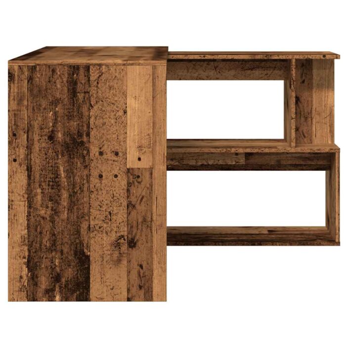 Bureau d'angle vieux bois 200,5x50x76 cm bois d'ingénierie – Image 3