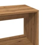 Bureau d'angle chêne artisanal 200,5x50x76 cm bois d'ingénierie – Image 5