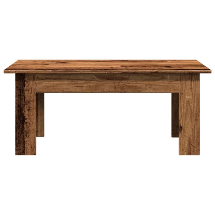 Table basse vieux bois 100x60x42 cm bois d'ingénierie – Image 2