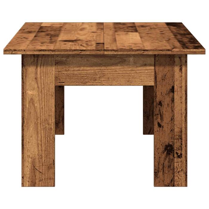 Table basse vieux bois 100x60x42 cm bois d'ingénierie – Image 3