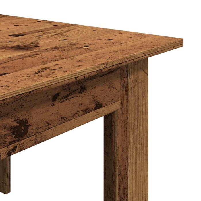 Table basse vieux bois 100x60x42 cm bois d'ingénierie – Image 5