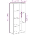 Bibliothèque vieux bois 50x25x104 cm – Image 8