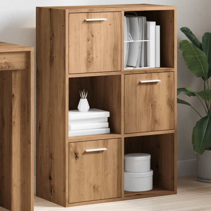 Bibliothèque chêne artisanal 60,5x30x90 cm bois d'ingénierie – Image 2