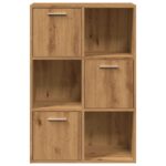 Bibliothèque chêne artisanal 60,5x30x90 cm bois d'ingénierie – Image 3