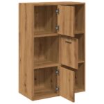 Bibliothèque chêne artisanal 60,5x30x90 cm bois d'ingénierie – Image 4