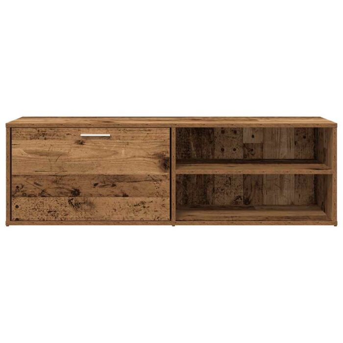 Meuble TV vieux bois 120x34x37 cm bois d'ingénierie – Image 2