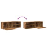 Meuble TV vieux bois 120x34x37 cm bois d'ingénierie – Image 6