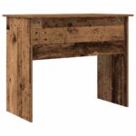 Bureau vieux bois 90x50x74 cm bois d'ingénierie – Image 4