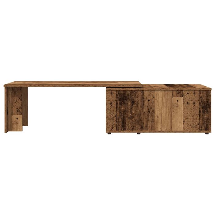 Table basse vieux bois 150x50x35 cm bois d'ingénierie – Image 2