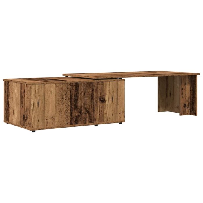Table basse vieux bois 150x50x35 cm bois d'ingénierie – Image 4