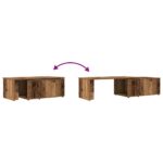 Table basse vieux bois 150x50x35 cm bois d'ingénierie – Image 7