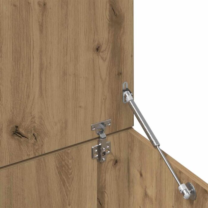 Table basse chêne artisanal 150x50x35 cm bois d'ingénierie – Image 5