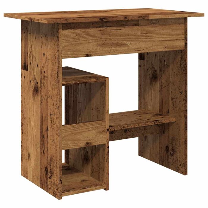 Bureau vieux bois 80x45x74 cm bois d'ingénierie – Image 4