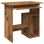 Bureau vieux bois 80x45x74 cm bois d'ingénierie – Image 5