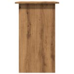 Bureau chêne artisanal 80x45x74 cm bois d'ingénierie – Image 3