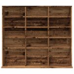 Armoire à CD vieux bois 100x23x89,5 cm bois d'ingénierie – Image 2